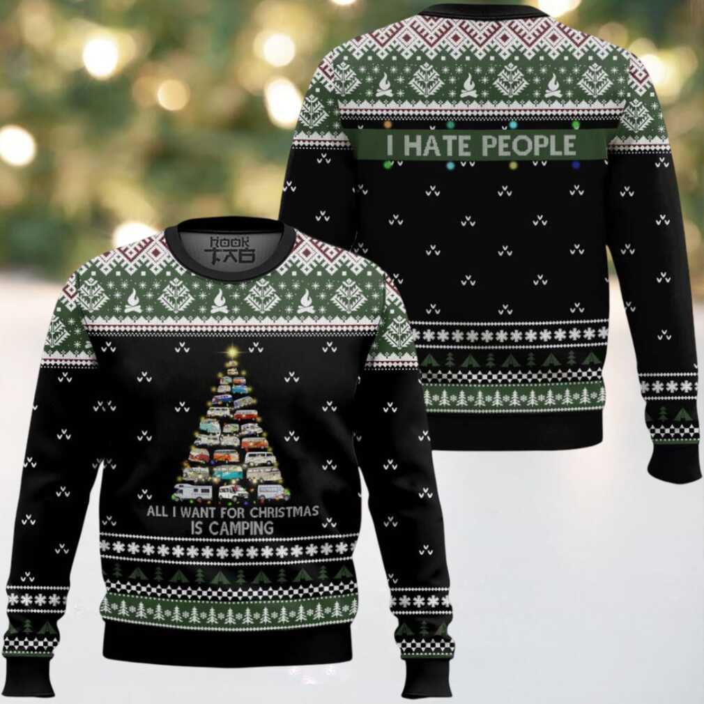 All I Want For Christmas Is Camping Ugly Christmas Sweater, hoodie, sweater, long sleeve and tank top All I Want For Christmas Is Camping Ugly Christmas Sweater