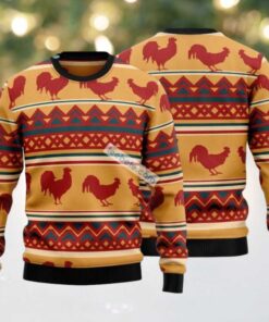 Amazing Chicken Ugly Christmas Sweaters Adults Orange Funny, hoodie, sweater, long sleeve and tank top Amazing Chicken Ugly Christmas Sweaters Adults Orange Funny