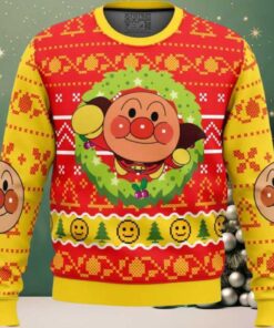 Anpanman Ugly Christmas Sweater, hoodie, sweater, long sleeve and tank top Anpanman Ugly Christmas Sweater