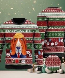 Basset Hound Dog Ugly Christmas Sweater Christmas Gift For Dog Love Christmas Fashion Winter 6452