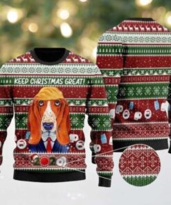 Basset Hound Dog Ugly Christmas Sweater Christmas Gift For Dog Love Christmas Fashion Winter 6452