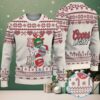 Maroon Reindeer and Snowflake Pattern “Wu Tang Clan 1992 Bee Logo” Ugly Christmas Sweater
