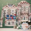 Red and White Geometric Snowflake Pattern “Jameson Irish Whiskey” Ugly Christmas Sweater