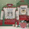 Red & White Snowflake Pattern “Fireball Cinnamon Whisky & Grinch” Ugly Christmas Sweater