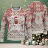 Burgundy Reindeer & Snowflake Knit “Busch Light Grinch Everywhere” Ugly Christmas Sweater