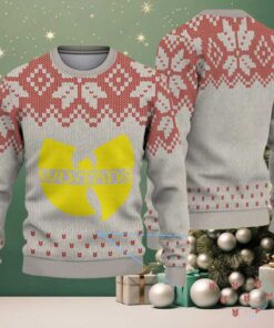 Beige and Red Snowflake Pattern “Wu Tang Clan Yellow Logo” Ugly Christmas Sweater