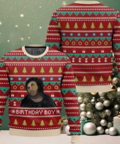 Birthday Boy Potato Jesus Ugly Christmas Sweater Birthday Boy Potato Jesus Ugly Christmas Sweater