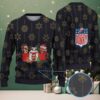 Black & Green Christmas Tree Pattern “Bad Bunny Santa Vibes” Ugly Christmas Sweater