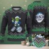 Blue & White Snowflake Pattern “Busch Light Fish & Beer” Ugly Christmas Sweater