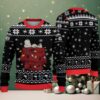 Burgundy Fair Isle Ugly Christmas Sweater Snoopy and Charlie Brown Hug Snowflake and Reindeer Pattern