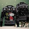 Dark Green & Beige Reindeer and Christmas Tree Pattern Grinch with Santa Hat Ugly Christmas Sweater