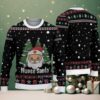 Navy Blue Ugly Christmas Sweater with Green Geometric Pattern Featuring Chivas Club América Logo