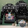 Red Ugly Christmas Sweater with White Snowflake Pattern Featuring Nurse Gingerbread Men and Funny Medical Quote