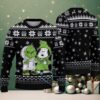 Black & Gold Snowflake Pattern “Stacked Fireball Bottles” Ugly Christmas Sweater – Fireball Cinnamon Whisky Edition