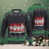 Bright Green & White Black Santa “Dear Santa I’ve Been Good ish” with Snowflake Nordic Knit Pattern – Vintage Ugly Christmas Sweater Bright Green & White Black Santa “Dear Santa I’ve Been Good ish” with Snowflake Nordic Knit Pattern – Vintage Ugly Christmas Sweater