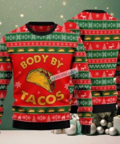 Body By Taco Sandwiches Ugly Sweater Merry Christmas