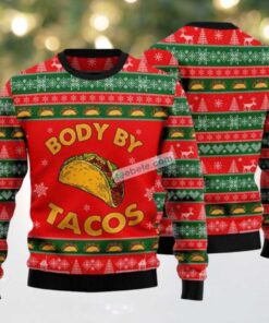 Body By Taco Sandwiches Ugly Sweater Merry Christmas, hoodie, sweater, long sleeve and tank top Body By Taco Sandwiches Ugly Sweater Merry Christmas