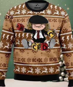 Brian Johnson ACDC Ugly Christmas Sweater