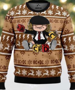 Brian Johnson ACDC Ugly Christmas Sweater