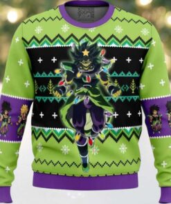 Broly Dragon Ball Z Ugly Christmas Sweater Broly Dragon Ball Z Ugly Christmas Sweater