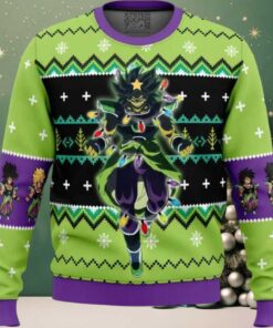 Broly Dragon Ball Z Ugly Christmas Sweater Broly Dragon Ball Z Ugly Christmas Sweater