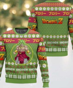Broly Kamehameha Dragon Ball Z Ugly Christmas Sweater Broly Kamehameha Dragon Ball Z Ugly Christmas Sweater