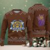 Black Grateful Dead Van with Skeletons and White Snowflake Pattern Vintage Ugly Christmas Sweater