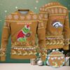 Cream and Teal Denver Broncos Zigzag Knit Pattern Vintage Ugly Christmas Sweater Cream and Teal Denver Broncos Zigzag Knit Pattern Vintage Ugly Christmas Sweater