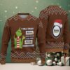 Burgundy, Teal & Cream Snowflake Pattern “Busch Light Holiday Cans” Ugly Christmas Sweater