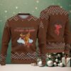 Navy Blue & Red Nordic Pattern “Bad Bunny Superache Collage” Ugly Christmas Sweater