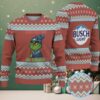 Maroon & Green Snowflake Pattern “Leonardo Holding Coors Light” Ugly Christmas Sweater – Coors Light Edition