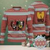 Cream Red and Green Reindeer Tree Pattern Dr. Seuss Bud Light Funny Ugly Christmas Sweater