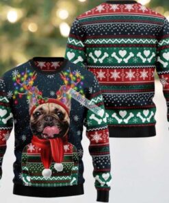 Bulldog Dad Reindeer Ugly Christmas Sweaters Family, hoodie, sweater, long sleeve and tank top Bulldog Dad Reindeer Ugly Christmas Sweaters Family