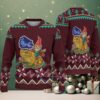 Green Christmas Gnomes with Zigzag Knit Tree Pattern Vintage Ugly Christmas Sweater