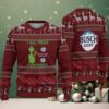 Mint Green & Black Zigzag Pattern “Modelo Beer Santa Hat” Ugly Christmas Sweater