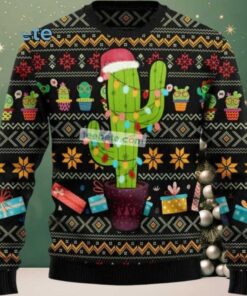 Cactus Claus Hat Dad Ugly Christmas Vacation Sweater