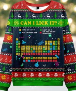 Can I Lick It Periodic Table Ugly Christmas Sweater