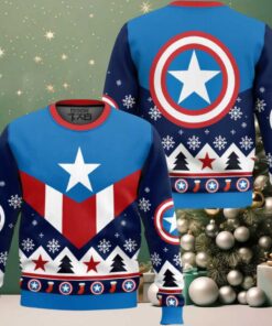 Captain America Retro Ugly Christmas Sweater Captain America Retro Ugly Christmas Sweater