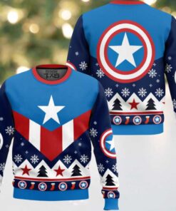 Captain America Retro Ugly Christmas Sweater Captain America Retro Ugly Christmas Sweater