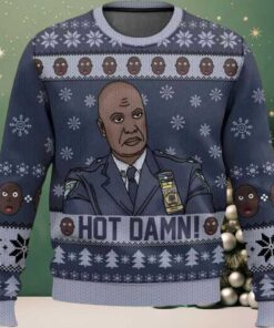 Captain Raymond Holt Hot Damn Ugly Christmas Sweater Captain Raymond Holt Hot Damn Ugly Christmas Sweater