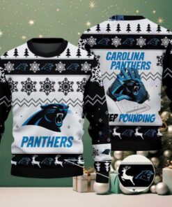 Carolina Panthers Keep Pounding Christmas Ugly Sweater