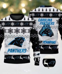 Carolina Panthers Keep Pounding Christmas Ugly Sweater, hoodie, sweater, long sleeve and tank top Carolina Panthers Keep Pounding Christmas Ugly Sweater