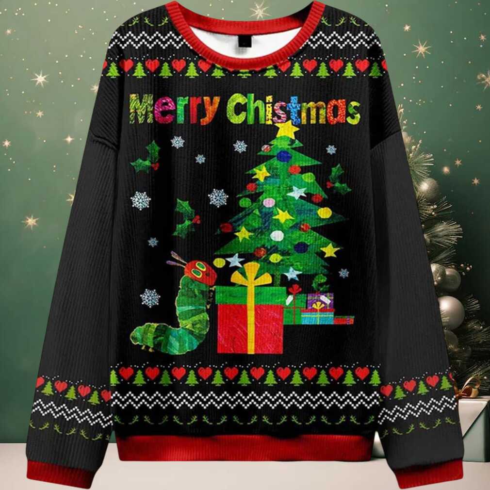 Caterpillar Ugly Christmas Sweater, hoodie, sweater, long sleeve and tank top Caterpillar Ugly Christmas Sweater