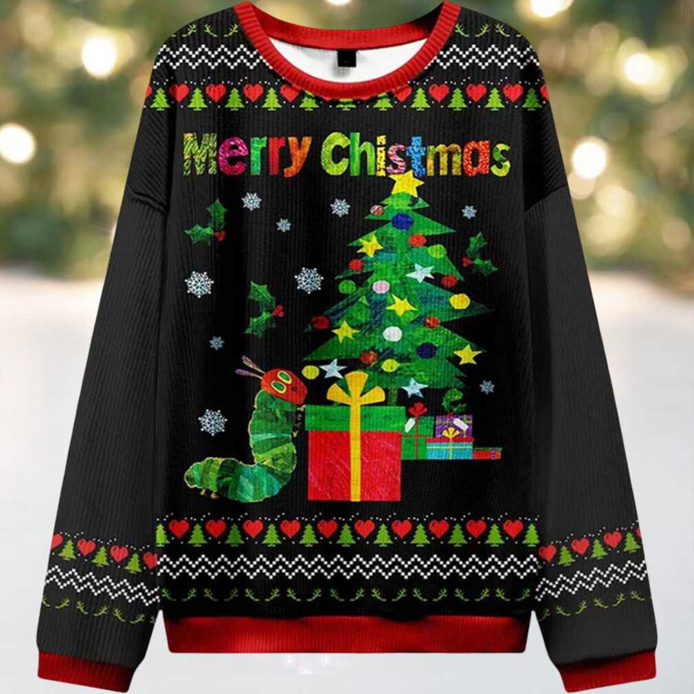 Caterpillar Ugly Christmas Sweater, hoodie, sweater, long sleeve and tank top Caterpillar Ugly Christmas Sweater