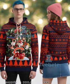 Chicago Bears Christmas Wreath 3D Print Ugly Hoodie