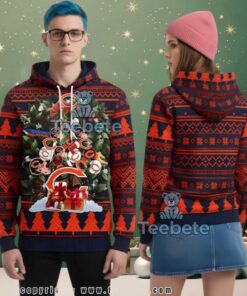 Chicago Bears Christmas Wreath 3D Print Ugly Hoodie