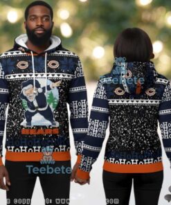 Chicago Bears Dabbing Santa Claus Ugly Christmas 3D Print
