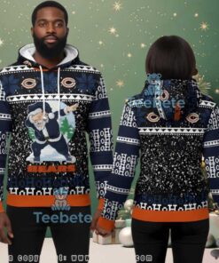 Chicago Bears Dabbing Santa Claus Ugly Christmas 3D Print, hoodie, sweater, long sleeve and tank top Chicago Bears Dabbing Santa Claus Ugly Christmas 3D Print