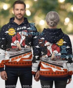 Chicago Bears Dj Santa Claus Ugly Christmas 3D Print Hoodie