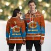 Chicago Bears Gingerbread Man Argyle Ugly Christmas 3D Hoodie Chicago Bears Gingerbread Man Argyle Ugly Christmas 3D Hoodie